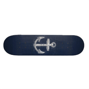 Vintage nautiskt ankare skateboard bräda 19,5 cm