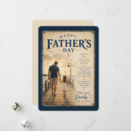 Vintage nautiskt faderkort julkort