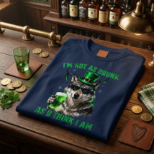 Vintage Navy Jag är inte så berusad Varg Pubcrawl