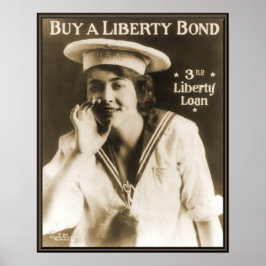 Vintage Navy Liberty Bond WW1 Poster