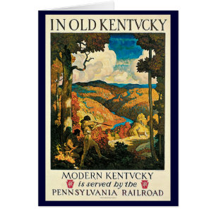 Vintage NC Wyeth-resemål, I Gamla Kentucky Hälsningskort