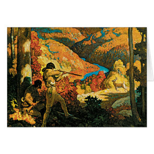 Vintage NC Wyeth-resemål, I Gamla Kentucky Hälsningskort