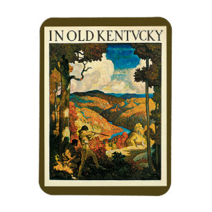 Vintage NC Wyeth-resoreraffisch, I gammaldags Kent Magnet