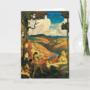 Vintage NC Wyeth Travel Poster, i gamla Kentucky Kort