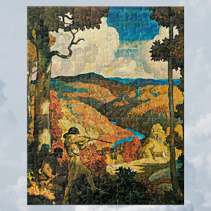 Vintage NC Wyeth Travel Poster, i gamla Kentucky Pussel