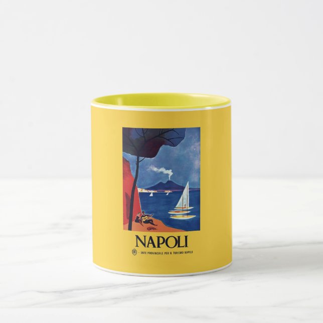 Vintage Neapel Italien Travel Mugg (Center)