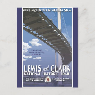 Vintage Nebraska Lewis och Clark Trail Travel Vykort
