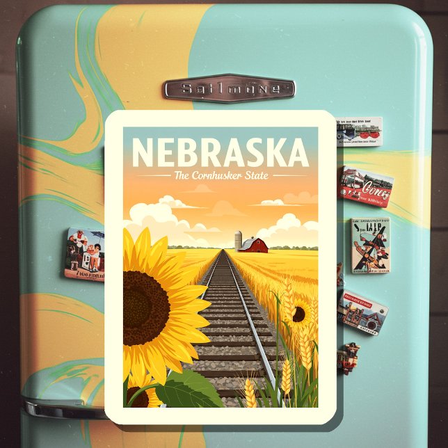 Vintage Nebraska Magnet (Skapare uppladdad)