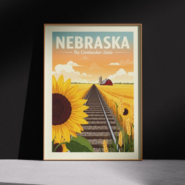 Vintage Nebraska Poster (Skapare uppladdad)
