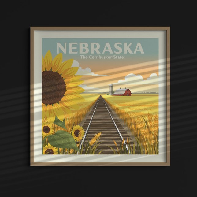 Vintage Nebraska Poster (Skapare uppladdad)