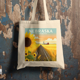 Vintage Nebraska Tygkasse