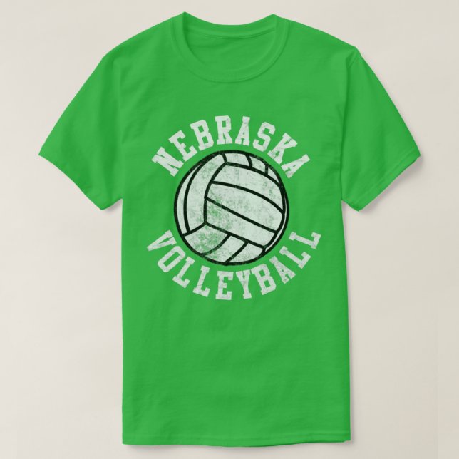 Vintage Nebraska Volleyball T Shirt (Design framsida)