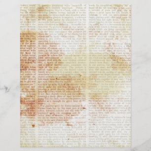 Vintage Nedfläckad Newspaper