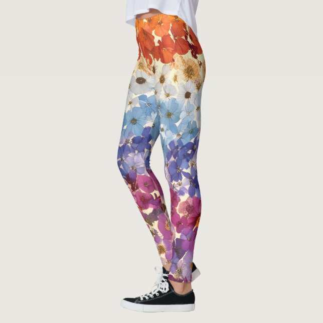 Vintage nedtryckt blomning leggings (Vänster)