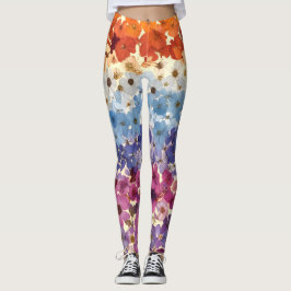 Vintage nedtryckt blomning leggings