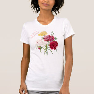 Vintage Nejlikor Blommig illustration T Shirt