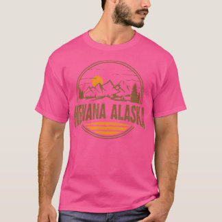 Vintage Nenana Alaska-berget Hiking Souvenir Pri T Shirt
