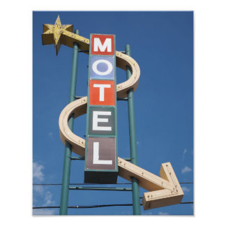 Vintage Neon Motel Sign - Pueblo Colorado Fototryck