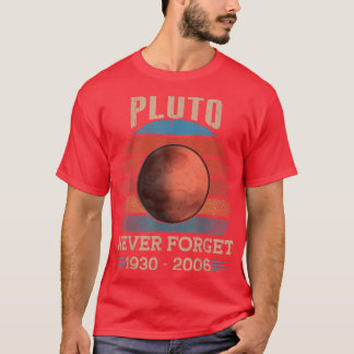 Vintage Never Forget Pluto Nerdy Astronomy Space S T Shirt