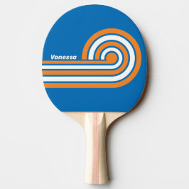 Vintage New Amsterdam Curl-ränder med namn Pingisracket