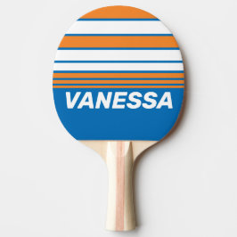 Vintage New Amsterdam Horizon-randig med namn Pingisracket