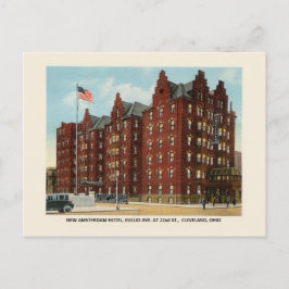 Vintage New Amsterdam Hotel Cleveland OH Postcard Vykort