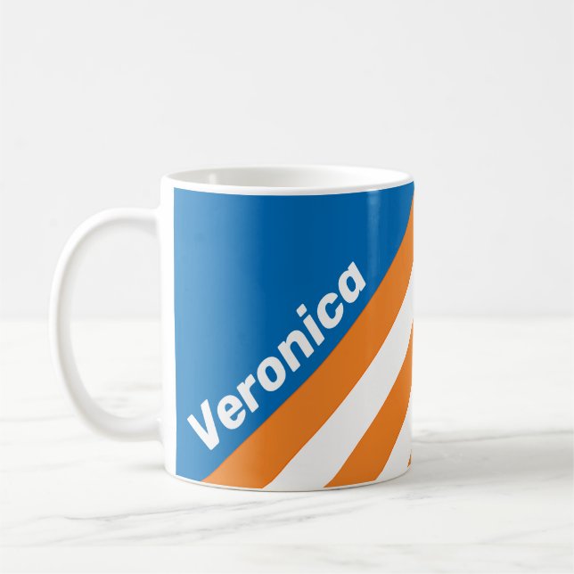 Vintage New Amsterdam-ränder med namn Kaffemugg (Vänster)