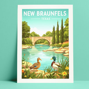Vintage New Braunfels Texas Vykort