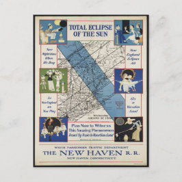 Vintage New England Eclipse Väg 1932 vykort