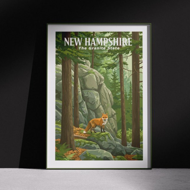 Vintage New Hampshire Poster (Skapare uppladdad)