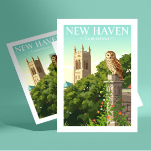 Vintage New Haven Connecticut Vykort