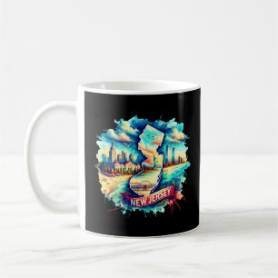 Vintage New jersey Karta s - Retro us-staten Kaffemugg