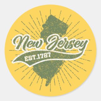 Vintage New jersey Runt Klistermärke