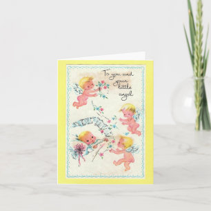 Vintage New Little Angel Card Kort