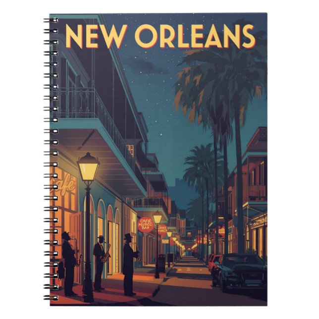Vintage New Orleans Anteckningsbok (Framsidan)