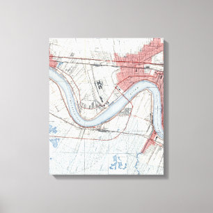 Vintage New Orleans Riverfront Jefferson Parish Canvastryck