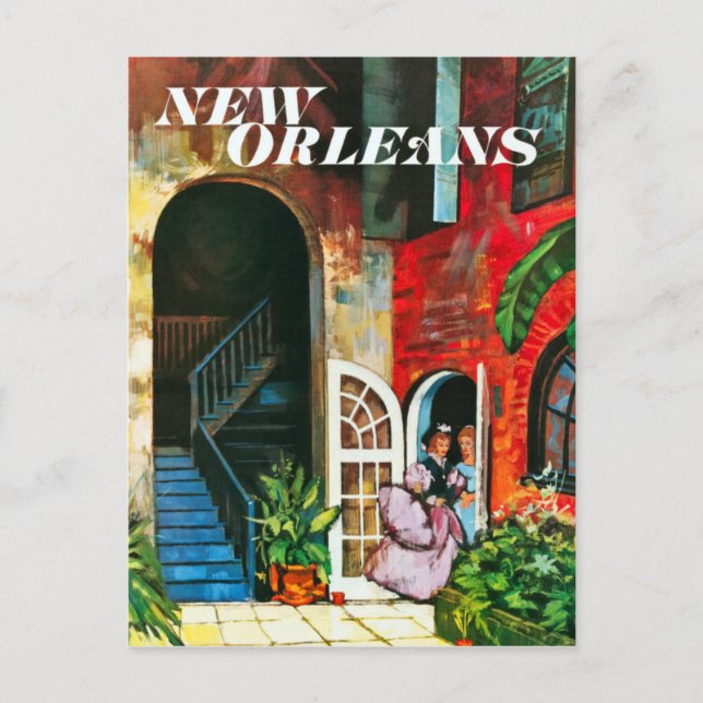 Vintage New Orleans Travel Vykort (Framsida)