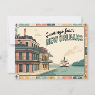Vintage New Orleans vykort | Hälsning från