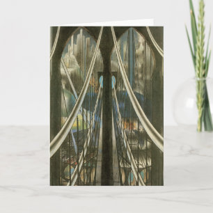Vintage New York Architecture, Brooklyn Bridge Kort