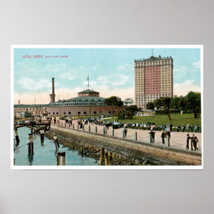 Vintage New York, batteri parkerar Poster