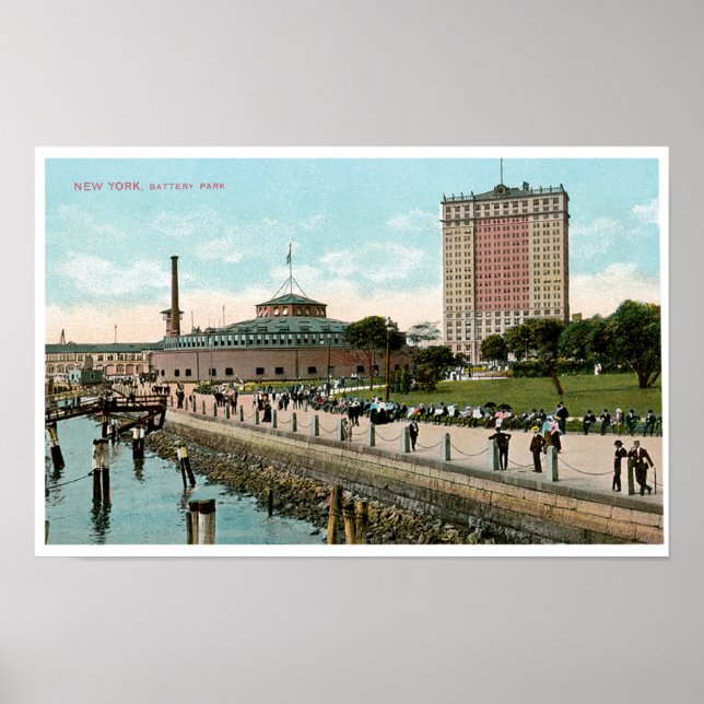 Vintage New York, Battery Park Poster (Framsidan)