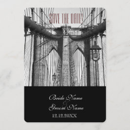 Vintage New York Brooklyn Bridge Spara Datumet