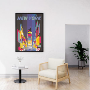 Vintage New York City America Poster Kanvastryck