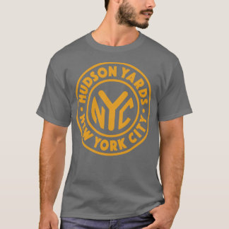 Vintage New York City Circle Hudson Yards Guld T Shirt