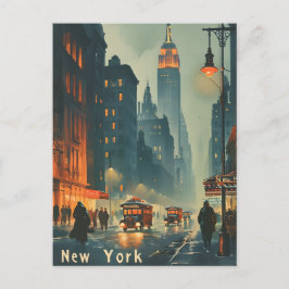 Vintage New York City Empire state Byggnad Vykort