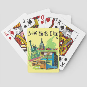 Vintage New York City frihetsgudinnan Travel art Casinokort
