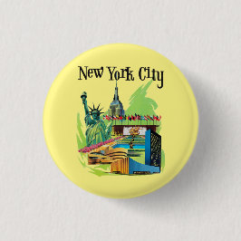 Vintage New York City frihetsgudinnan Travel Art Knapp