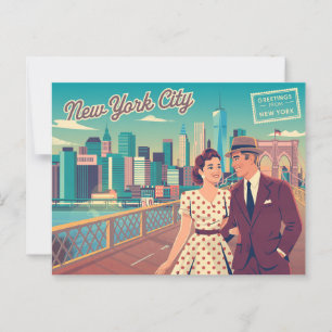 Vintage New York City Hälsningar från Vykort