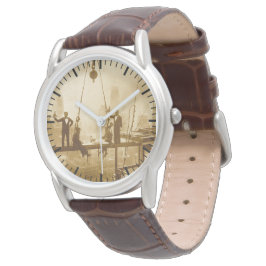 Vintage New York City Järnarbetare Lunchtid  Armbandsur