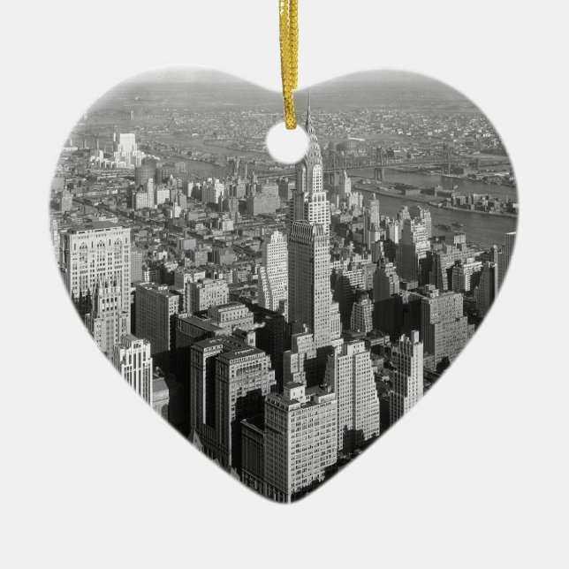 Vintage New York City Julgransprydnad Keramik (Framsidan)